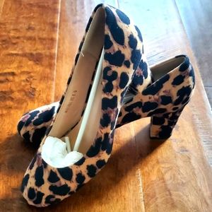 IDIFU Leopard Classic Chunky Heels- New